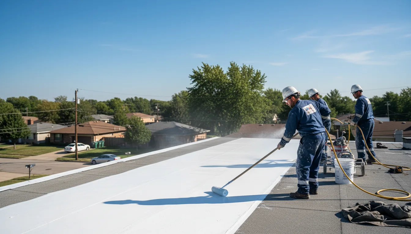 Commercial roof coating in Nachusa, IL near me